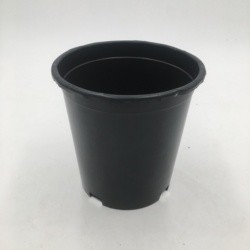 Potenciômetro exterior plástico preto customizável Quanlity alto do galão do potenciômetro de flor