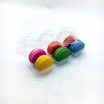 Caixa de Macaron do ANIMAL DE ESTIMAÇÃO do açúcar de 6 furos que empacota a caixa de Macaron com luva clara