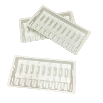 inserção de empacotamento plástica médica branca Tray For Vial da bolha de 1.8mm PP 10ml
