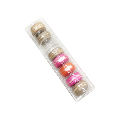 Caixa de macaron transparente 8pc blister PVC/PET bandeja de macaron caixa de embalagem de macaron/bandeja