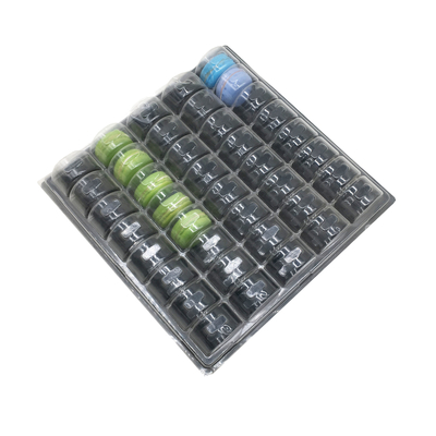 Disposição 5 x 8 Bandeja e tampa de embalagem de macaron de 40 células, caixa transparente e transparente de PVC/PET para macaron