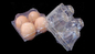 A bolha plástica do botão de 4 células do grampo que empacota o ovo plástico claro encaderna o halogênio livre