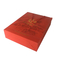 Saco de papel rígido luxuoso vermelho da caixa de presente que empacota Logo For Tea Chocolate feito sob encomenda