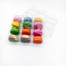 Bandeja de embalagem de macaron de PVC/PET transparente blister 3 x 4 arranjo 12 células bandeja de macaron de plástico caixa/bandeja de macaron