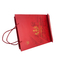 Saco de papel rígido luxuoso vermelho da caixa de presente que empacota Logo For Tea Chocolate feito sob encomenda