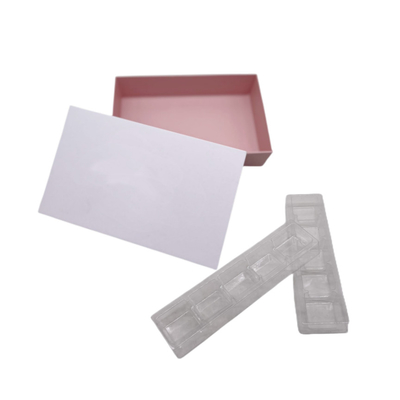 Caixa de embalagem elegante 10Pcs do presente do chocolate da caixa de papel com o interno claro plástico