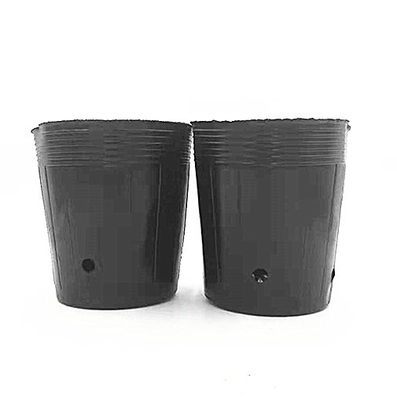Potes cromados de plástico para jardim de infância sementes de orquídeas cultivando potes pretos para estufas