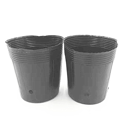 Potes cromados de plástico para jardim de infância sementes de orquídeas cultivando potes pretos para estufas