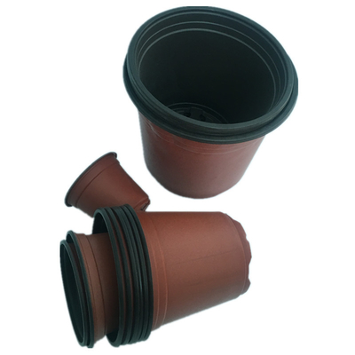 Novo design 3 polegadas de plástico vasos de infância macia cor marrom vasos de flores de plástico
