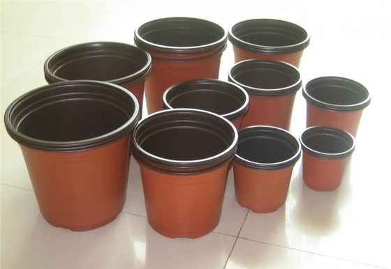 Novo design 3 polegadas de plástico vasos de infância macia cor marrom vasos de flores de plástico