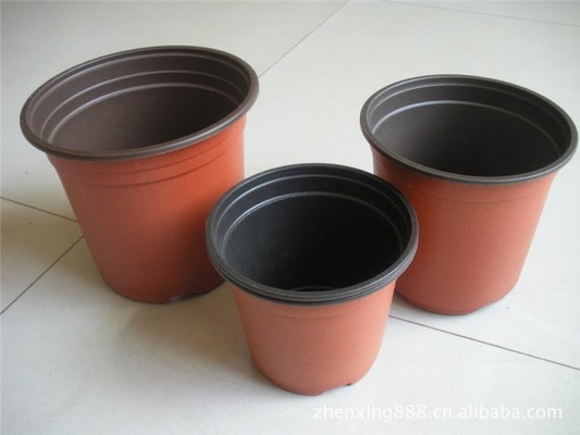 Novo design 3 polegadas de plástico vasos de infância macia cor marrom vasos de flores de plástico