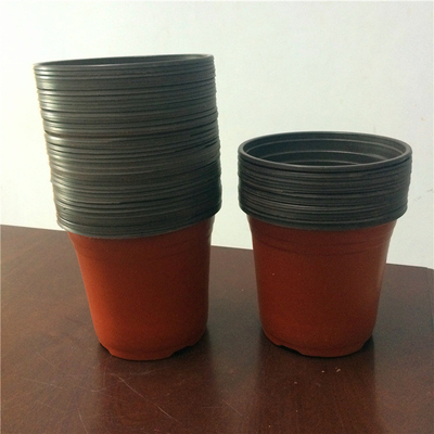 Novo design 3 polegadas de plástico vasos de infância macia cor marrom vasos de flores de plástico