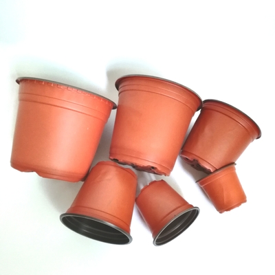 Potes de plástico de cores duplas para plantas de flores / verdes