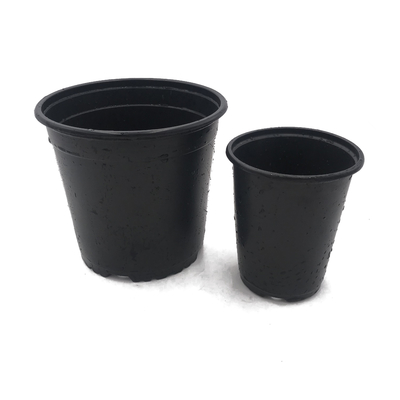 Potes de flores de plástico de cores duplas, claros e macios, pretos e pretos