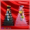 As 9 da torre plástica do macaron das séries caixas de empacotamento pretas multifuncionais esquadram a torre do macaron feita em China