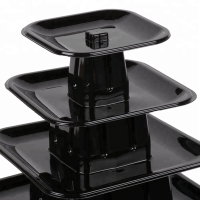 9 Nível de plástico quadrado Macaron Tower Stand Display para embalagens de comida para levar francesa