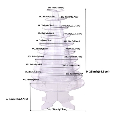 Super WOW 10 Nível Macarrão Blister Tower Stand embalagem com acrílico
