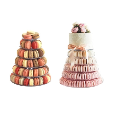 6 Nível Blister Clear Macaron Tower para decoração de bolo