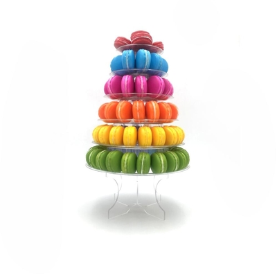 6 Nível Blister Clear Macaron Tower para decoração de bolo