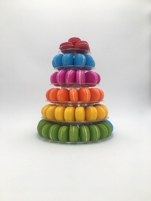 6 Nível Blister Clear Macaron Tower para decoração de bolo