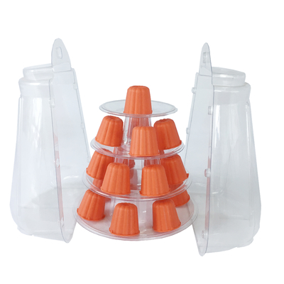 Limpeza 4 Nível Canele Display Stand For Cake Loja Panaderia