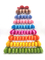 9 torre de empacotamento plástica alta do cone de Macaron da bolha do quadrado 41cm Macaron da camada