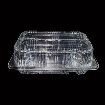 Caixa de plástico PET biodegradável de 18 cm para embalagens de saladas e vegetais