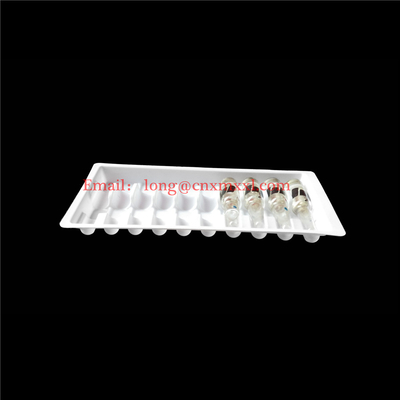 Ampolas de plástico de alta qualidade 1 ml 2 ml 5 ml 10 ml embalagem de plástico transparente em bolhas frascos em bolhas caixa