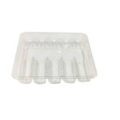 PET Clear Ampoule Tray Para 2ml 3ml 5ml 10ml Vial Embalagem de plástico Dispositivo Médico