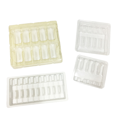 PET Clear Ampoule Tray Para 2ml 3ml 5ml 10ml Vial Embalagem de plástico Dispositivo Médico