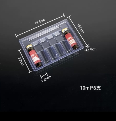 Taça de 10 ml para Ampola de Líquido Oral Taça PET Transparente de vácuo, Embalagem de 5, Embalagem de 10, Embalagem de 12