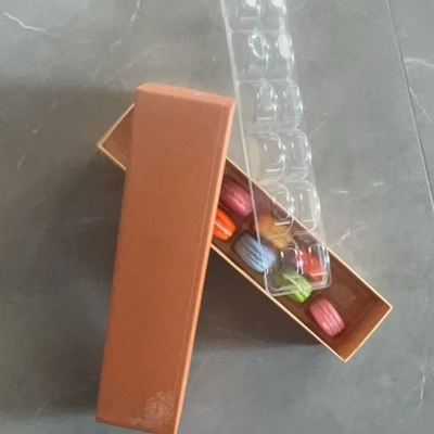 Caixa de papel de embalagem de bolo quadrado Macarrão Donut Mousse sobremesa assar Papel de cartão branco Caixa de macarrão de chocolate