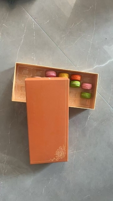 Embalagem personalizável de caixa de presente de 24 macarons Boutique para sobremesas