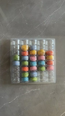 Macarrão 40 Caixa transparente feita à mão Embalagem em bandeja de macarrão Embalagem de chocolate Capa superior e inferior Embalagem de bolo Fornecedor
