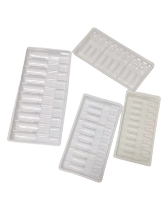 Farmácia PET bandeja de ampola de injecção de água 1ml ~ 10ml bandeja de ampola de personalização