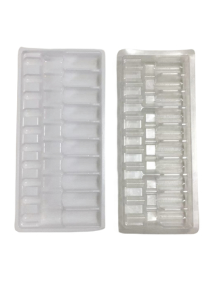 Farmácia PET bandeja de ampola de injecção de água 1ml ~ 10ml bandeja de ampola de personalização