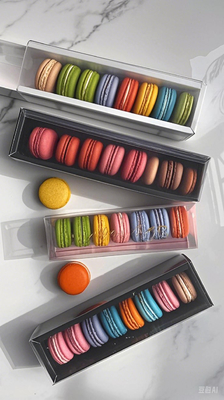 Embalagem de macarrão de plástico Protegendo e apresentando delicados doces franceses com estilo e conveniência