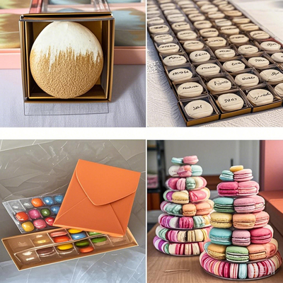 Tamanho A embalagem deve corresponder ao tamanho dos macarons para evitar movimentos e danos durante o transporte