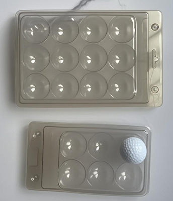 12 Bolas de golfe Embalagem transparente Caixa de plástico Embalagem Embalagem de bola de golfe