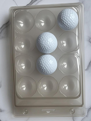 12 Bolas de golfe Embalagem transparente Caixa de plástico Embalagem Embalagem de bola de golfe