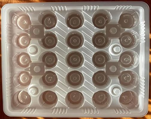 Embalagem de sobremesa de chocolate em PP, bandeja à prova d'água não tóxica