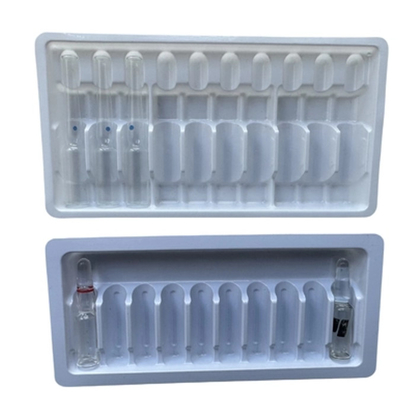 Suporte interno de líquido oral Embalagens em blister branco de plástico para líquido oral 10 ml*10 embalagens de embalagem interna