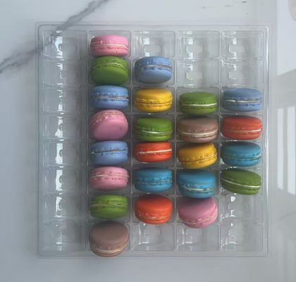 Embalagem de caixa de papel para macarons, embalagem de plástico para macarons