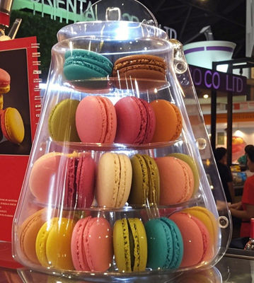 25 Bandejas de Plástico para Macarons com PET de Grau Alimentício 0,55mm de Espessura e Design Reutilizável para Embalagem de Macarons