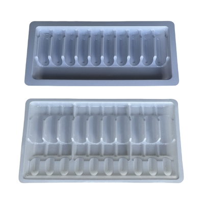 Blister de plástico PET branco para medicamentos, com padrão de design anti- falsificação, embalagem e armazenamento