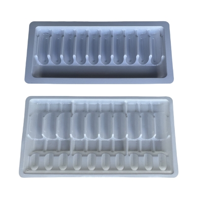 Venda a retalho personalizada de bandeja de ampolas de medicamentos 1 ml 2 ml 5 ml 10mPET bandeja de ampolas