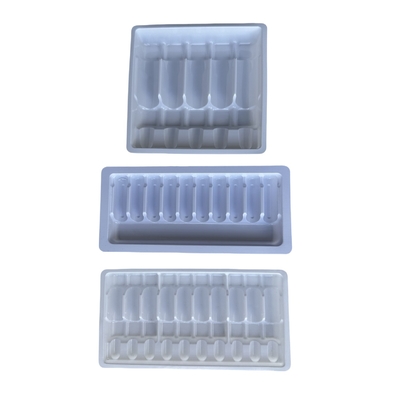 Venda a retalho personalizada de bandeja de ampolas de medicamentos 1 ml 2 ml 5 ml 10mPET bandeja de ampolas