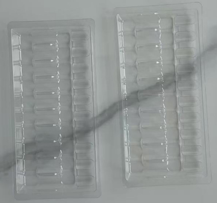 Agulha de vidro de água leve embalagem blister de frasco de plástico dentro da bandeja de injecção de pó liofilizado Ampola oral líquida