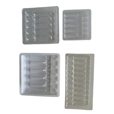 Embalagem personalizada de bandeja de vácuo 1ml 2ml 5ml 10ml PET bandeja de ampola para injecção de água
