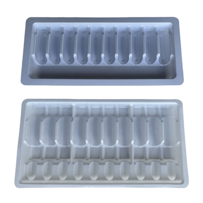 Embalagem personalizada de bandeja de vácuo 1ml 2ml 5ml 10ml PET bandeja de ampola para injecção de água